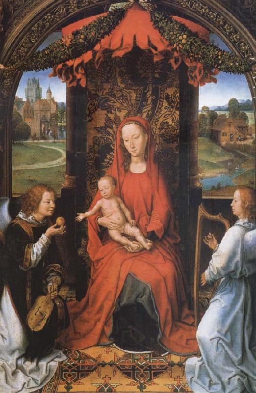 Hans Memling The Madonna and the Nino with two angeles china oil painting image